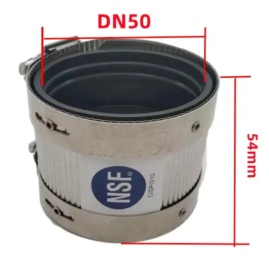 TJTC High Quality NSF UPC Certification Stainless Steel Flexible Cast Iron Coupling-1 (3)