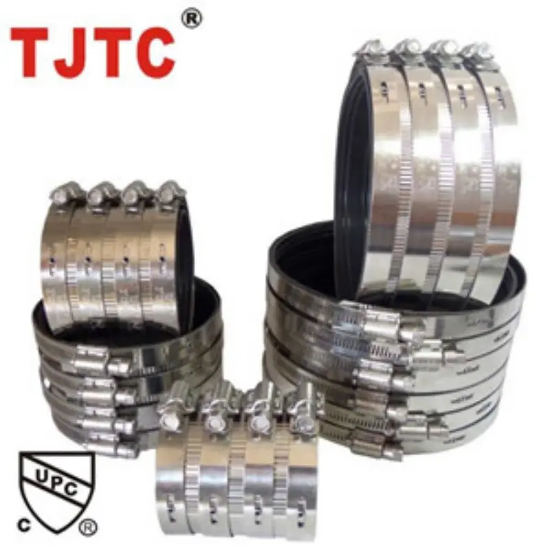 TJTC Heavy Duty UPC Certified No-Hub Rubber Lined Couplings Clamp (2).jpg