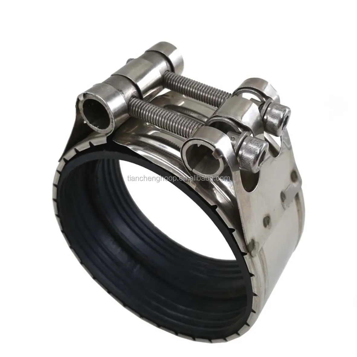 Type F No Hub Coupling Pipe Fittings Wide Hose Clamps (2).jpg