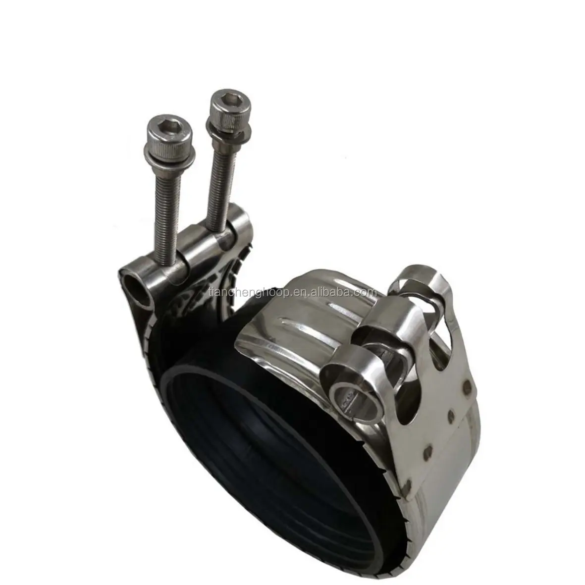 Type F No Hub Coupling Pipe Fittings Wide Hose Clamps (3).jpg